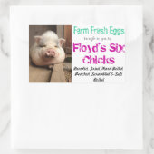 エッグカートンステッカー 長方形シール (バッグ)