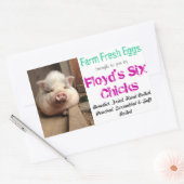 エッグカートンステッカー 長方形シール (封筒)