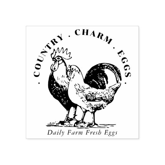 エッグカートンファミリーファームカントリー署名 ラバースタンプ (インプリント)