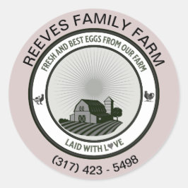 エッグカートンファームホームステッドラベルシール ラウンドシール