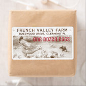 エッグカートンラベル素朴ヴィンテージヘンエッグズファームハウス ラベル (インサイチュ)