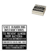 エッグカートン必要安全取扱説明書2" ラバースタンプ (押印)