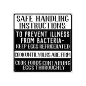 エッグカートン必要安全取扱説明書2" ラバースタンプ (インプリント)