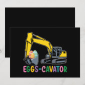 エッグキャベーターイースターエッグ狩り掘削機 招待状 (正面/裏面)