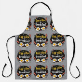 エッグサプライドフォーブレックファおもしろいーストグルメプンデザイン エプロン (正面)