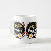 エッグサプライドフォーブレックファおもしろいーストグルメプンデザイン コーヒーマグカップ (正面左)