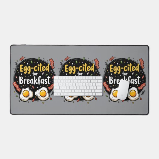 エッグサプライドフォーブレックファおもしろいーストグルメプンデザイン デスクマット (キーボード&マウス)