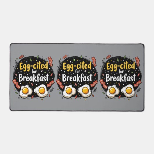 エッグサプライドフォーブレックファおもしろいーストグルメプンデザイン デスクマット (正面)