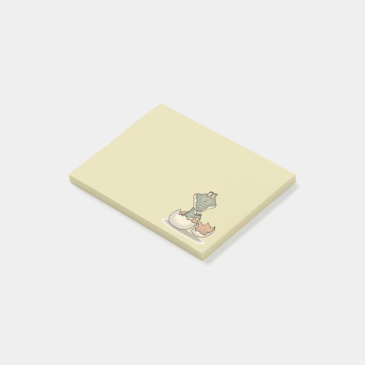 エッグシェルからかわいいベビーアリゲーターカートハッチ ポストイット (アングル)