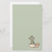 エッグシェルからかわいいベビーアリゲーターカートハッチ 便箋 (正面/裏面)