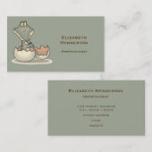 エッグシェルからかわいいベビーアリゲーターカートハッチ 名刺 (正面/裏面)