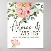 エッグシェルと赤面結婚フローラのカードとギフト ポスター (正面)