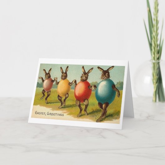 エッグシェルイースターカードのヴィンテージバンニー シーズンカード (正面)