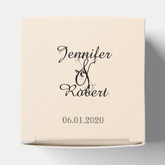 エッグシェルエレガンス結婚式の引き出物ボックス フェイバーボックス (上部)