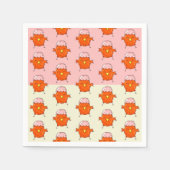 エッグシェルパターンの可愛いイースターシックパーティー スタンダードカクテルナプキン (正面)