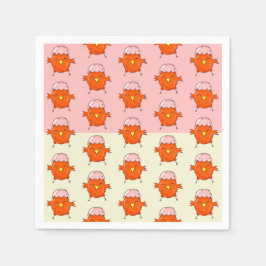 エッグシェルパターンの可愛いイースターシックパーティー スタンダードカクテルナプキン