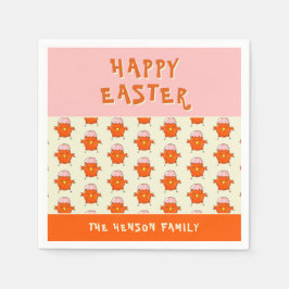 エッグシェルパターンの可愛いイースターシックパーティー スタンダードカクテルナプキン