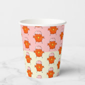 エッグシェルパターンの可愛いイースターシックパーティー 紙コップ (裏面)