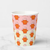 エッグシェルパターンの可愛いイースターシックパーティー 紙コップ (左)