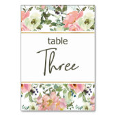 エッグシェルピンク赤面結婚フローラのテーブル番号 テーブルナンバー (裏面)