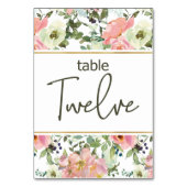 エッグシェルピンク赤面結婚フローラのテーブル番号 テーブルナンバー (正面)
