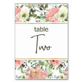 エッグシェルピンク赤面結婚フローラのテーブル番号 テーブルナンバー (裏面)