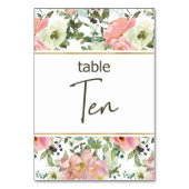 エッグシェルピンク赤面結婚フローラのテーブル番号 テーブルナンバー (正面)