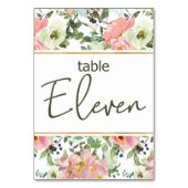 エッグシェルピンク赤面結婚フローラのテーブル番号 テーブルナンバー (裏面)