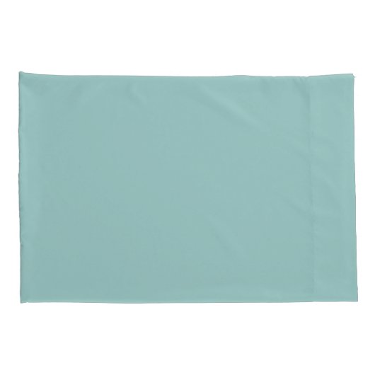 エッグシェルブルー幾何学白水玉模様 枕カバー (裏面-右)