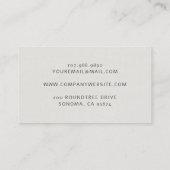 エッグシェルリネンシンプルモノグラミニマルム 名刺 (裏面)