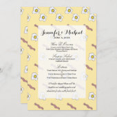 エッグスアンドベーコンブレックファーストグルメおもしろいパターン メニュー (正面/裏面)