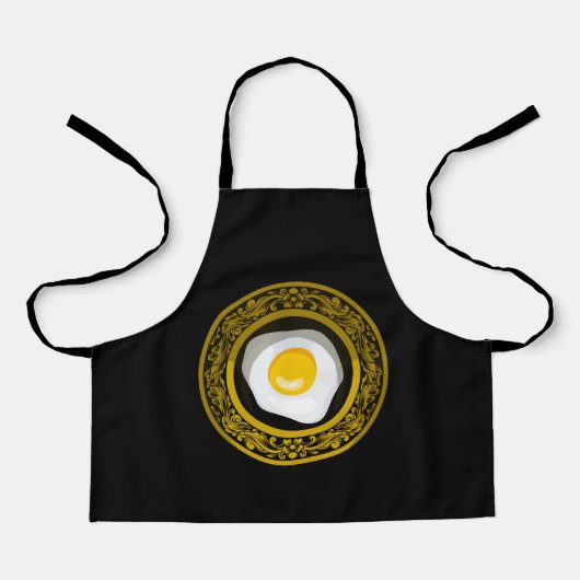 エッグスオンプレート版木、銅版、版画 エプロン (正面)