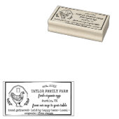 エッグスオーガニックファミリーファームヴィンテージチキン素朴ルー ラバースタンプ (押印)