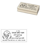 エッグスオーガニックファミリーファームヴィンテージチキン素朴ルー ラバースタンプ (押印)