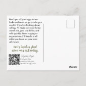 エッグストラアグレ実在ートリアルティマーケティング ポストカード (裏面)