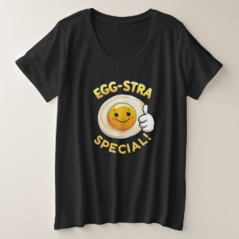 🥚 エッグストラスペシャル - かわいい卵のダジャレTシャツ プラスサイズTシャツ