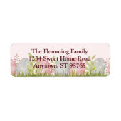 エッグストラ甘いカスタマイズ可能なイースター差出人住所 ラベル (正面)