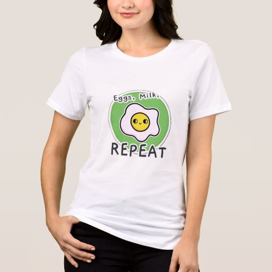 エッグス ミルク リピート 小規模自給自足 トライブレンドTシャツ (正面)