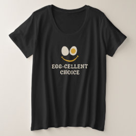 エッグセレントチョイス 面白い卵のパロディ プラスサイズTシャツ