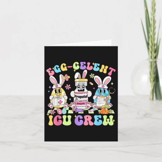 エッグセレントIcuクルーナースレトロGroovy Bunny Easte カード (正面)