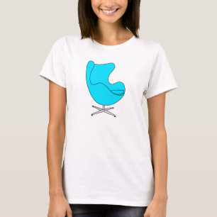 エッグチェアデザインクラシック- 32色Tシャツ Tシャツ