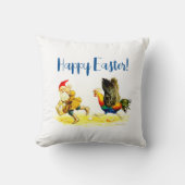 エッグテイフヴィンテージおもしろいジェニーニストルーム復活祭 クッション (正面)