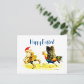 エッグテイフヴィンテージおもしろいジェニーニストルーム復活祭 シーズンポストカード (スタンド正面)