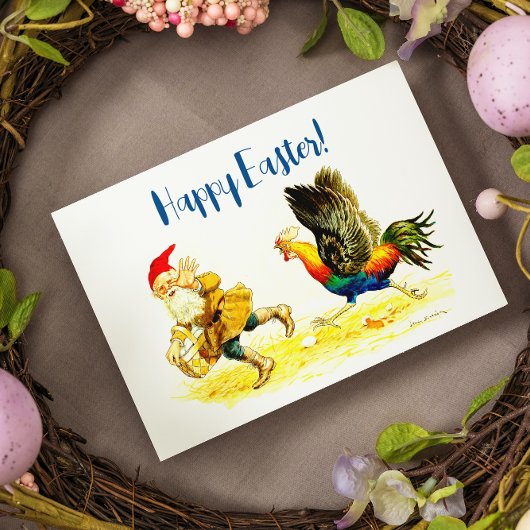 エッグテイフヴィンテージおもしろいジェニーニストルーム復活祭 シーズンポストカード