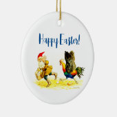 エッグテイフヴィンテージおもしろいジェニーニストルーム復活祭 セラミックオーナメント (右)