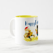 エッグテイフヴィンテージおもしろいジェニーニストルーム復活祭 ツートーンマグカップ (正面左)