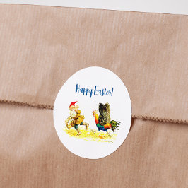 エッグテイフヴィンテージおもしろいジェニーニストルーム復活祭 ラウンドシール