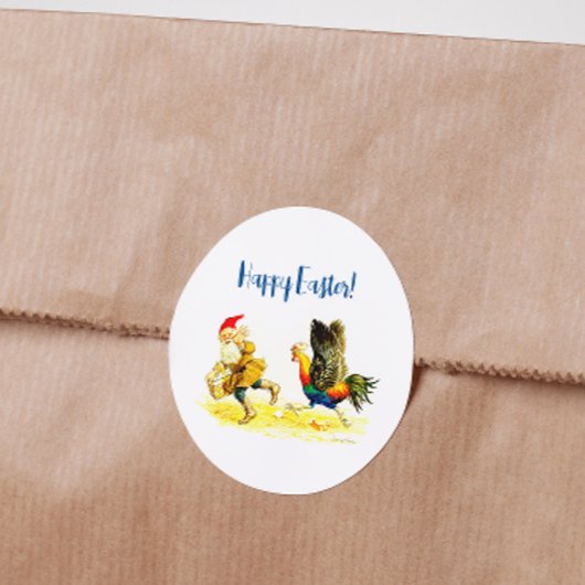 エッグテイフヴィンテージおもしろいジェニーニストルーム復活祭 ラウンドシール