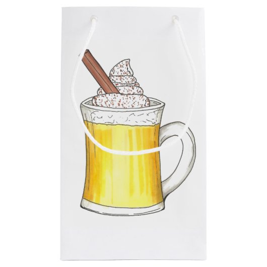 エッグノグエグノグクリスマスウィンターホリデー抱き枕 スモールペーパーバッグ (裏面)