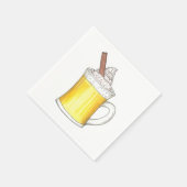 エッグノグエッグノグクリスマスウィンターホリデードリンク スタンダードカクテルナプキン (角)